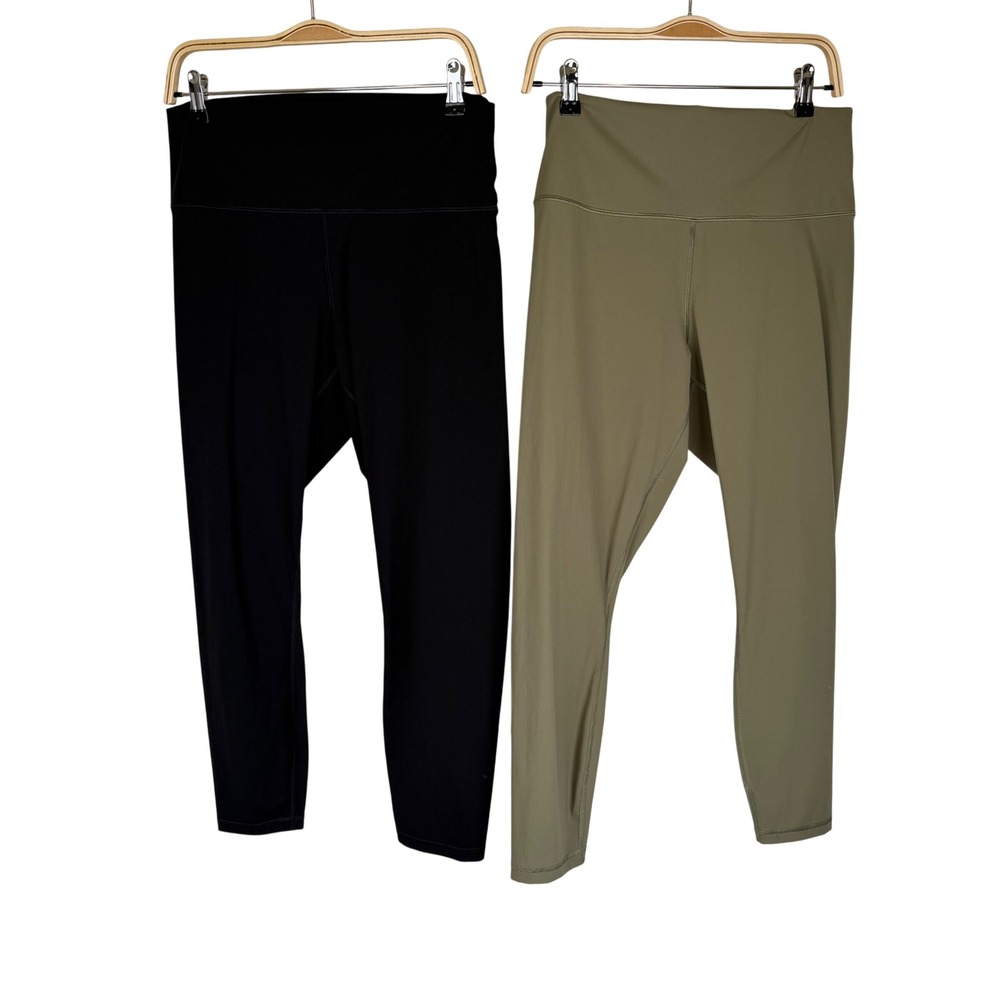 Everlane ReNew High-Waisted Leggings Bundle XL Black Green 2 Pack Athleisure